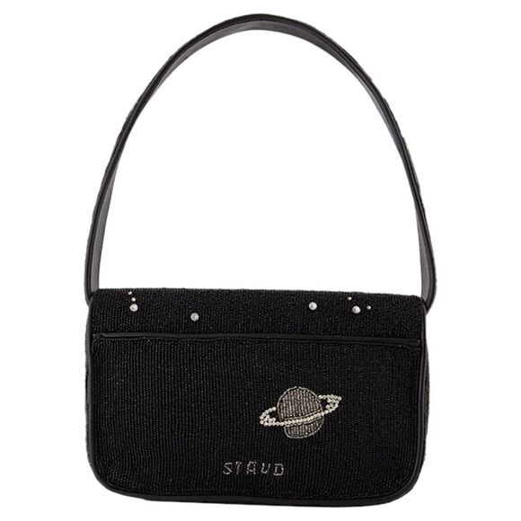 Tommy Beaded Shoulder Bag - Staud - Synthetic - Black - Picture 3 of 4